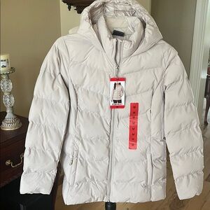 Puffer Coat 32 Degrees Heat Hooded Zip Light Taupe Ski